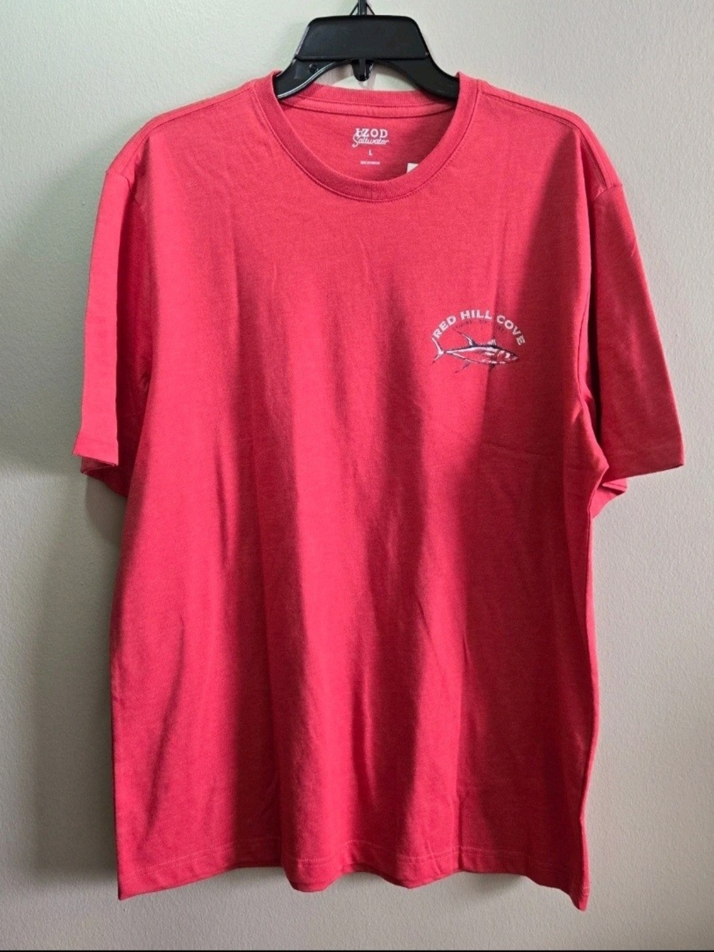 Izod Red Hill Cove Short-Sleeve Crewneck T-Shirt - Coral Red